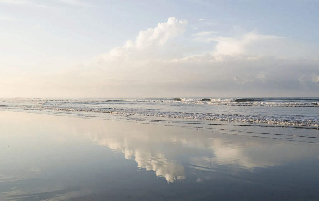 Peaceful beach with gentle waves